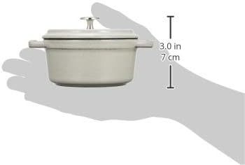 staub La Cocotte Round 40501-408 Mini Pico Cocotte Round Campagne 40501-408 Small Two-Handed Cast Enameled Pot with Serial Number