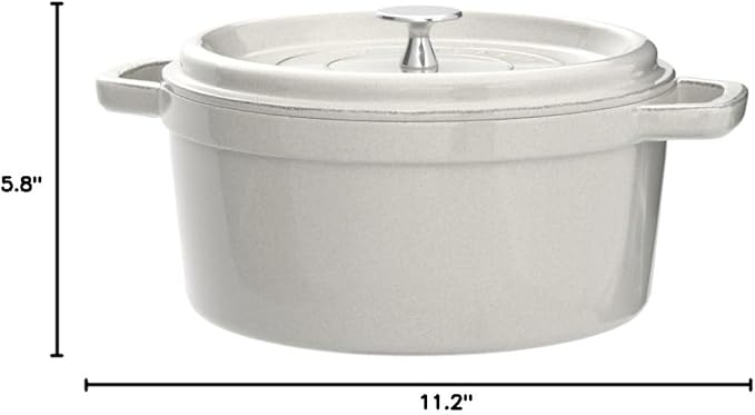 staub La Cocotte Round 40501-411 Pico Cocotte Round Campagne 8.7 inches (22 cm) Handed, Cast Iron Pot, Induction Compatible