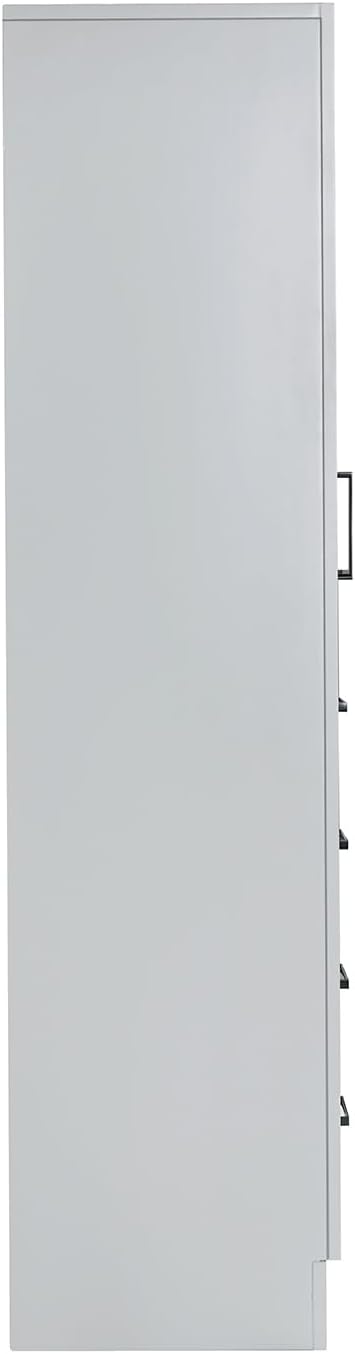 ARIEL Hepburn Bathroom Storage Cabinet - Solid Hevea Wood and Fully Assembled for Long-Lasting Durability and Sophisticated Finish, Freestanding Linen Bathroom Cabinet - 65?쒱 x 20?쓂 x 16?쒭, Grey