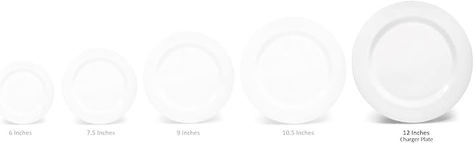 " OCCASIONS " 40 Piece Chargers pack Wedding Party 12'' Disposable Plastic Charger Plates/Chargers (Ritz Blue & Silver)