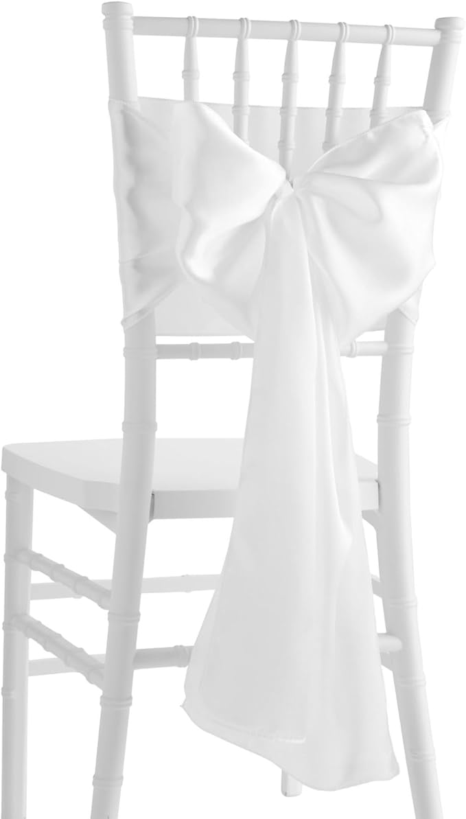 Juvale White Table Runner - 108.2 x 11.8 in, 10-Pack Satin Polyester - Reusable Scratch & Spill Resistant Bulk White Runners for Rectangular & Round Tables