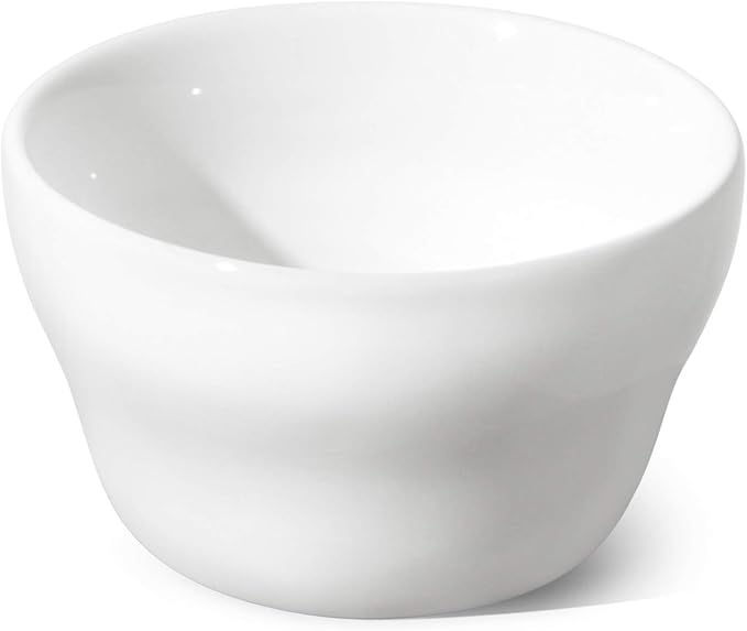 LE TAUCI Bouillon Cups 8 Ounce, Ice Cream Bowls, Small Bowls for Dessert Soup Chili Dipping Sauce Coffee Cupping - Set of 6, White