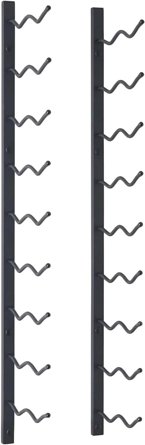 Wine Enthusiast N'FINITY 18 Bottle Wall Mounted Metal Wine Rack ??Label Forward Wine Rack with Easy Installation - 3' Tall, 2 Column Deep (Black)