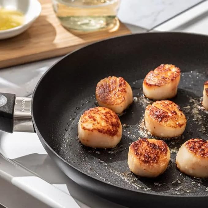 Scanpan Classic 14-1/4'' Nonstick Fry Pan ??Compatible with Gas and Electric Stovetops, Metal Utensil Safe, Oven Safe to 500째F, Dishwasher Safe, Black