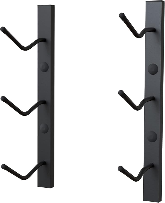Y-Furniture The Rack Co. - Wall Mounted Wine Rack, Wine Storage (Satin Black Finish) (Alloy Steel, 3 Bottles)