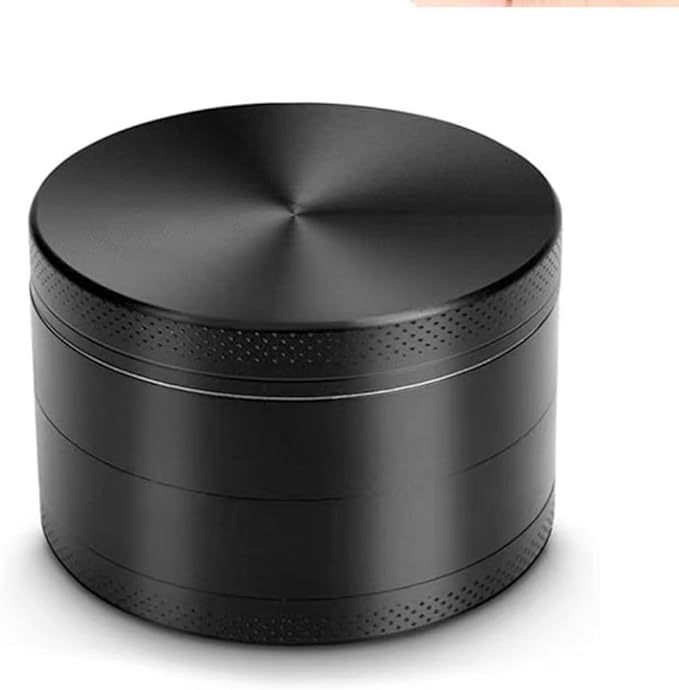 2.5-Inch Premium Coffee Bean Sealed Canister | Heavy-Duty Aluminum, Fine Grind, Non-Stick - Kitchen Essential - Black