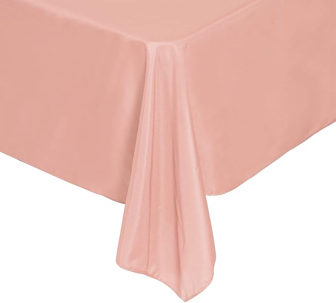 Cupuamon Rectangle Tablecloth 60x102 inch Washable Polyester Fabric Table Cloth for Wedding Party Dining Banquet Decoration(60x102, Dusty Pink)