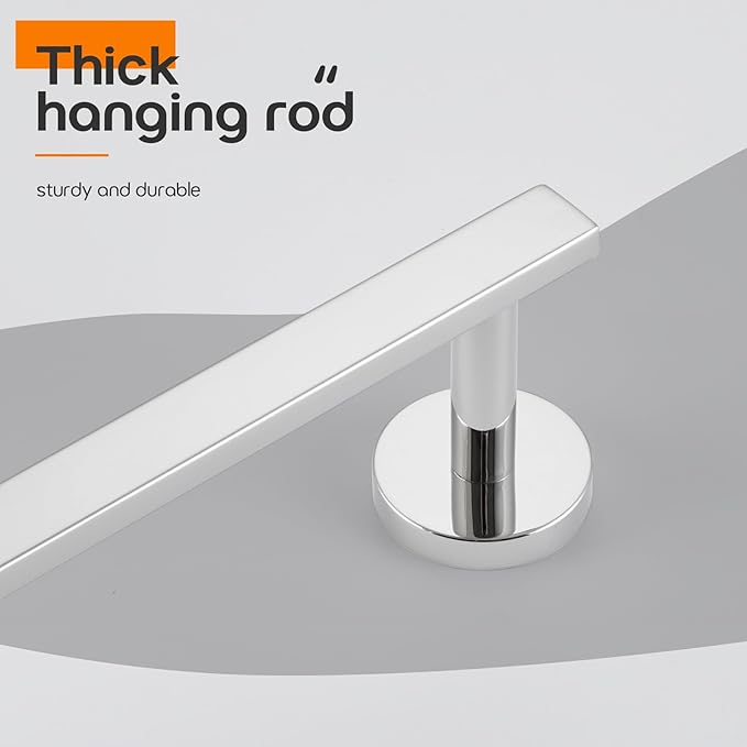 20 Inch Bathroom Towel Bar Bath Towel Rack Kitchen Towel Holder Towel Shelf Wall Mounted SUS304 Stainless Steel Polished Chrome AN4001CH-L20