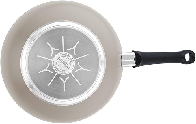 Fissler Ceratal Comfort Ceramic 11 Inch Non-Stick Wok, Warm Grey, Made without PFAS