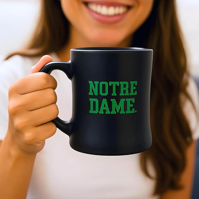 Notre Dame Fighting Irish Ceramic 16oz Sculpted Mug ??Official Team Logo Coffee Cup ??Handwash Recommended ??Individually Boxed
