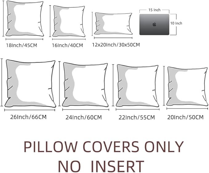 Fancy Homi Set of 2 Boho Cream Lumbar Decorative Throw Pillow Cover 12x20 Inch for Couch Bed Sofa Chair, Modern Organic Farmhouse Home Decor, Soft Cotton Cute Accent Rectangle Cushion Case