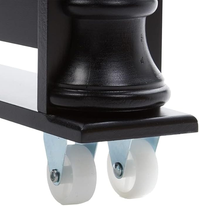 The Lakeside Collection Slim Rolling Can and Spice Racks - Black