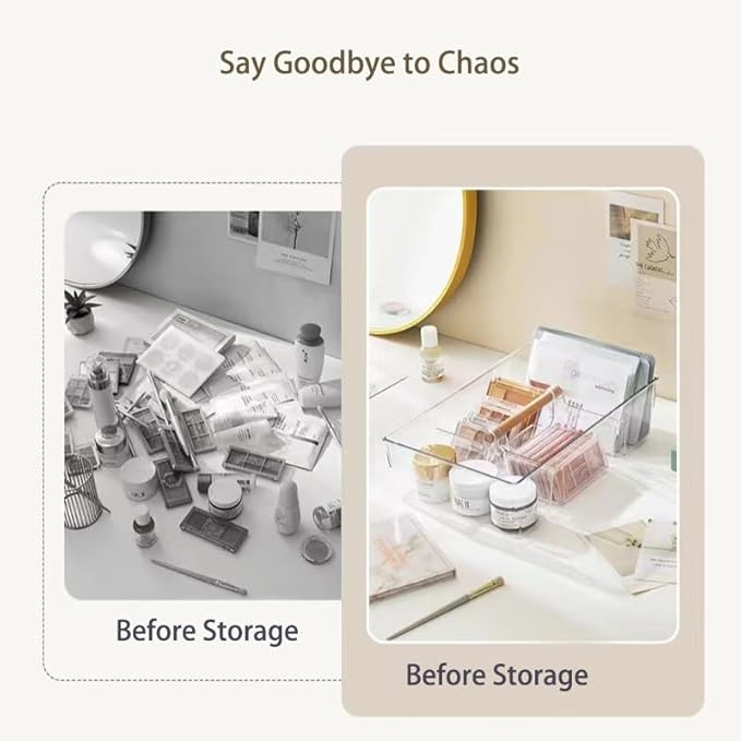 RS ONE Multifunctional Storage Box | Perfect Storage Organization cosmetic box holder, suitable for kitchen,countertop dressing table and bathroom table storage