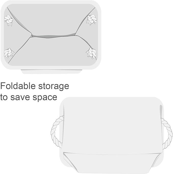TheWarmHome Fabric Storage Bin, Large 1 Pack 15.7L*11.8W*8.3H Storage Basket for Home Storage and Organization, Shelf Basket with Cover for Living Room Bedroom Closet竊늋hite