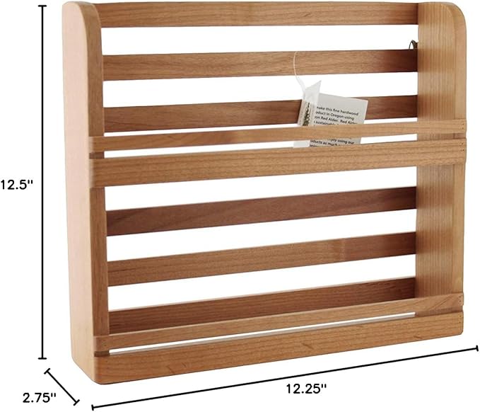 Out of the Woods of Oregon SOLID RED ALDER WOOD SPICE RACK (2 TIER)