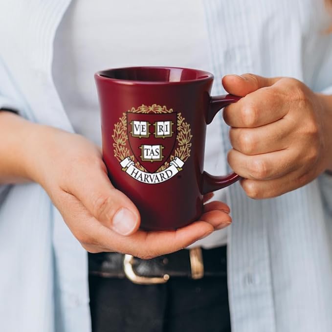 Harvard Crimson Ceramic 16oz Sculpted Mug ??Official Team Logo Coffee Cup ??Handwash Recommended ??Individually Boxed