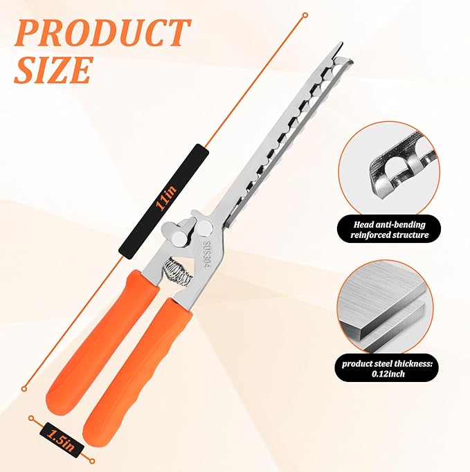 PRC STANDARD Rib Membrane Remover Tool, 304 Stainless Steel Rib Skin Puller with Sharp Tip, Non-Slip Silicone Handle, Heavy-Duty BBQ Rib Membrane Peeler for Pork Ribs, Grill & Smoking Prep Orange