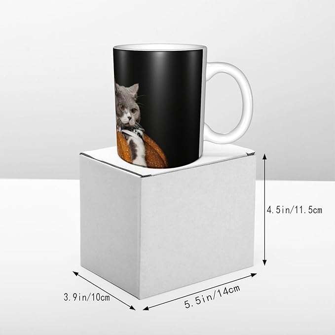Customizable Mugs and Coffee Cups with Various Creative Designs Customize Your Photos Images Texts Partial or Full-Size Printing (Full-Width, White)