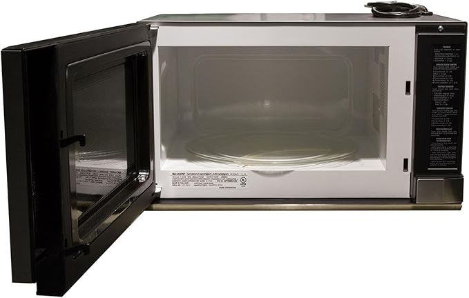 Sharp R1214TY 1.5 Cu. Ft. 1100W Over-the-Counter Microwave in Stainless Steel