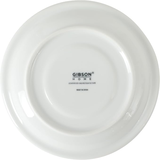 Gibson Home Gracious Dining 7-Ounce Cappuccino Cups Set of 4, Stackable Coffee Cups with 4 Saucers, Metal Stand, Coffee Mugs for Latte, Caf챕, Mocha, Tea