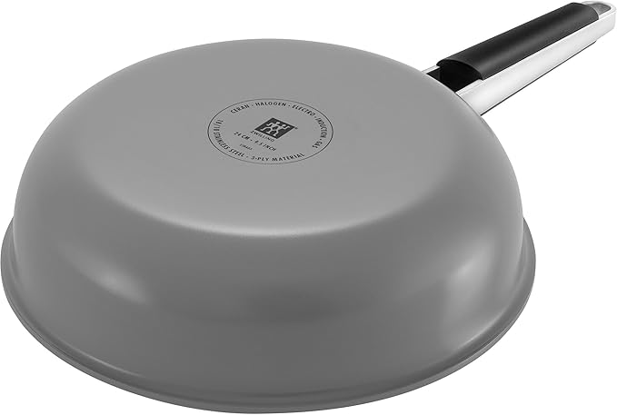 ZWILLING Pure 9.5-inch Stainless Steel Fry Pan, Grey