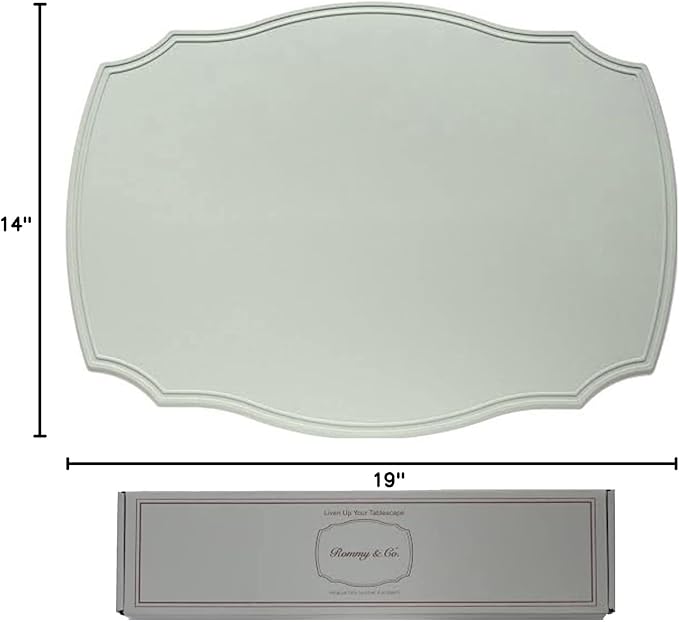 Rommy & Co. Premium Silicone Placemats, Set of 2 (Silver Sage)