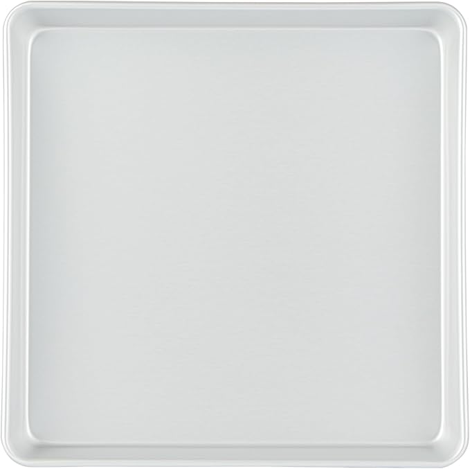 Restaurantware Square Cake Pan 12 Count 12 x 12 x 2 Inch Aluminum Square Baking Pan Straight-Sided Silver Oven-Safe Bakeware For Professional Bakers