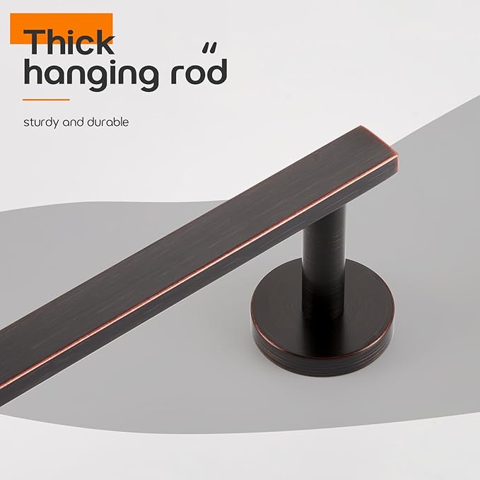 32 Inch Bathroom Towel Bar Bath Towel Rack Kitchen Towel Holder Long Towel Rails Wall Mounted SUS304 Stainless Steel Oil Rubbed Bronze AN4001ORB-L32