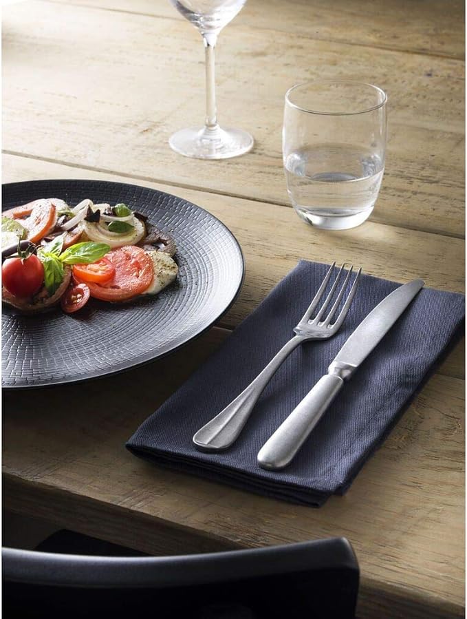 Degrenne Luxury French Cutlery Set - 5 Piece Silverware Set, Includes Forks, Spoons & Knife, Stainless Steel Flatware, Dishwasher Safe, Made in France - Mikado Vintage Collection