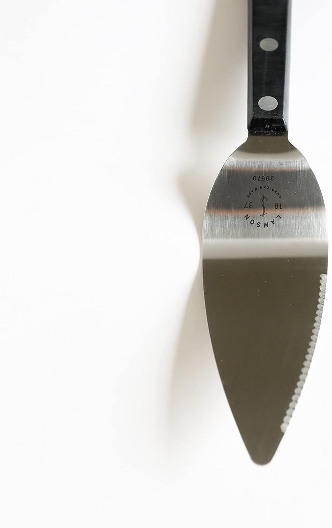 Lamson 4" Pie & Cake Server, Wave Edge with Noir Ultra Durable handle