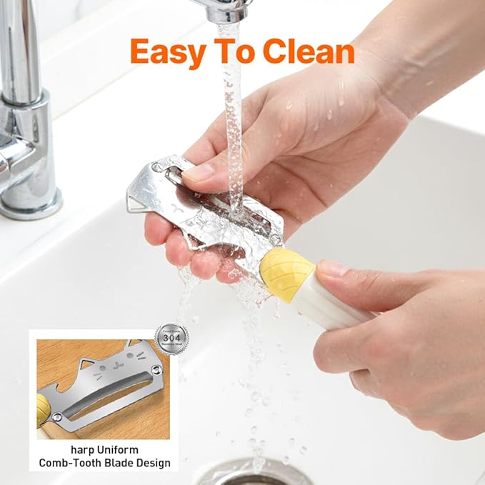 Thickened wooden handle fruit peeler, Stainless Steel Sharp Blades Carrot Potato Peeler with Wooden Handle and Bottle Opener Kitchen Tool for Fruit Veggie Pumpkin Papaya Zucchini (1 Pcs)