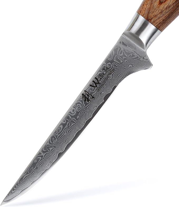 Wakoli EDIB Pro Damascus Meat Cleaver Knife ??Japanese Style Kitchen Knife | 5.5-Inch Genuine Damascus Steel Blade with VG10 Core | Ergonomic Pakkawood Handle | Professional Cooking Tool in Gift Box