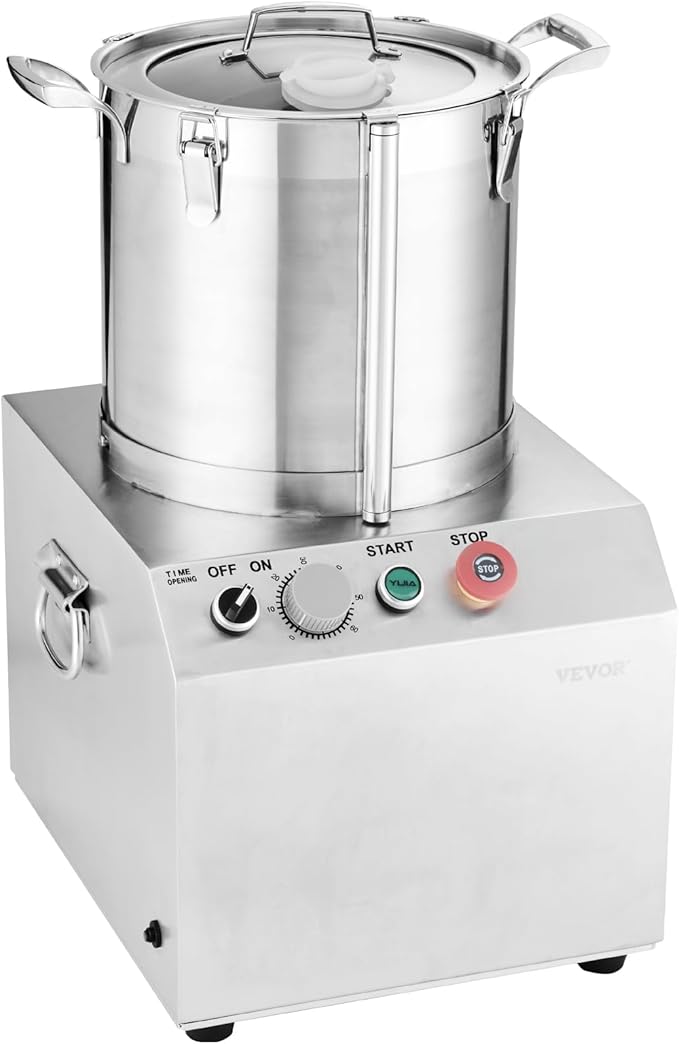 VEVOR Food Processor & Vegetable Chopper, 15.9 Quart Food-Grade Stainless Steel Food Processor Chopper with 2 Extra S-Curve Blades, Ideal for Chopping Vegetables, Fruit, Grains, Nuts