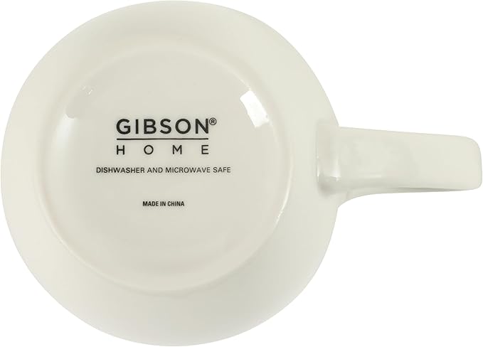Gibson Home Great Essentials 16 Ounce Porcelain Coffee Mugs - Set of 6 - Cups for Latte, Hot Tea, Cappuccino, Mocha, Espresso, Cocoa