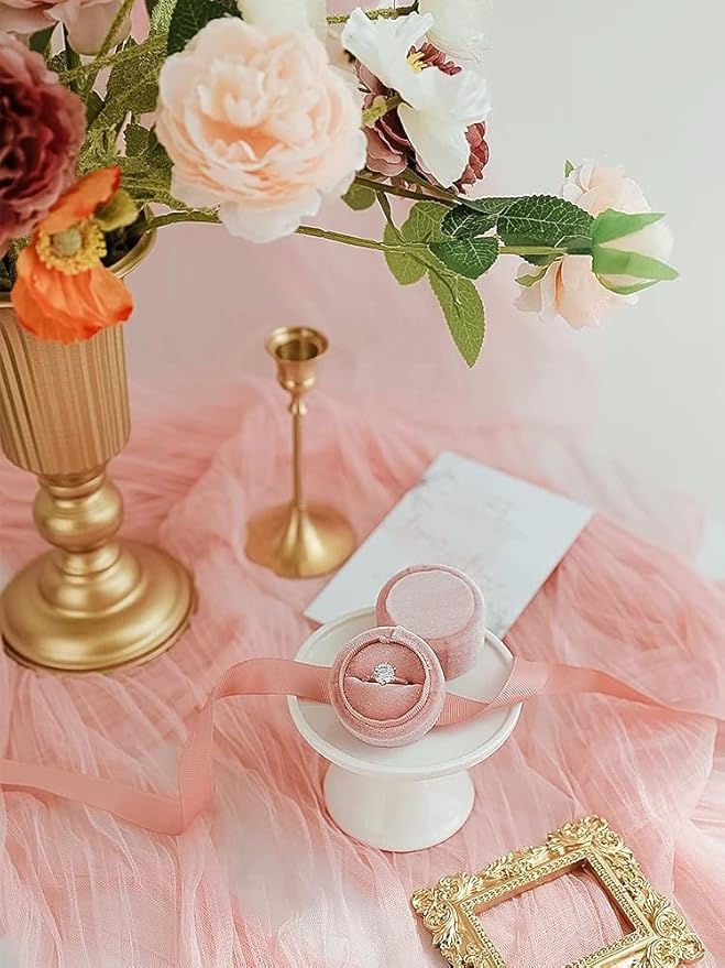 Joanlody Coral Pink Cheesecloth Table Runner Spring Easter 10Ft Rustic Gauze Boho Cheese Cloth Table Runner for Wedding Bridal Baby Shower Decoration 4 Pack