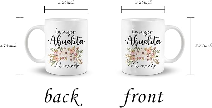 Gifts For Grandma, Abuelita Gifts In Spanish, Best Grandma Mug, World?셲 Best Grandma Coffee Mug Ceramic, Grandma gifts from Grandchild, Christmas Birthday Mothers Day Mug Cup Tea Cup 11oz