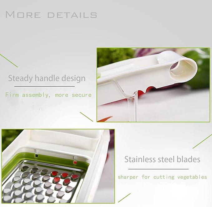 ADODU Graters For Kitchen, Cheese Grater with Container, Mandoline Slicer For Kitchen, Vegetable Grater, Carrot Shredder, Julienne Slicer and Peeler, Potato Slicer