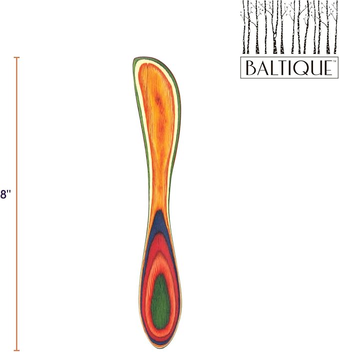 Totally Bamboo Baltique Marrakesh Collection Cheese Spreader Knife in Colored Birch Wood