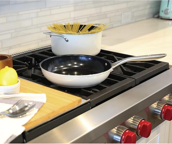 TeChef Collection 8" Ceramic Nonstick Frying Pan Skillet, Nontoxic - Free of PFAS, PFOA, PTFE, Made in Korea (8-in)