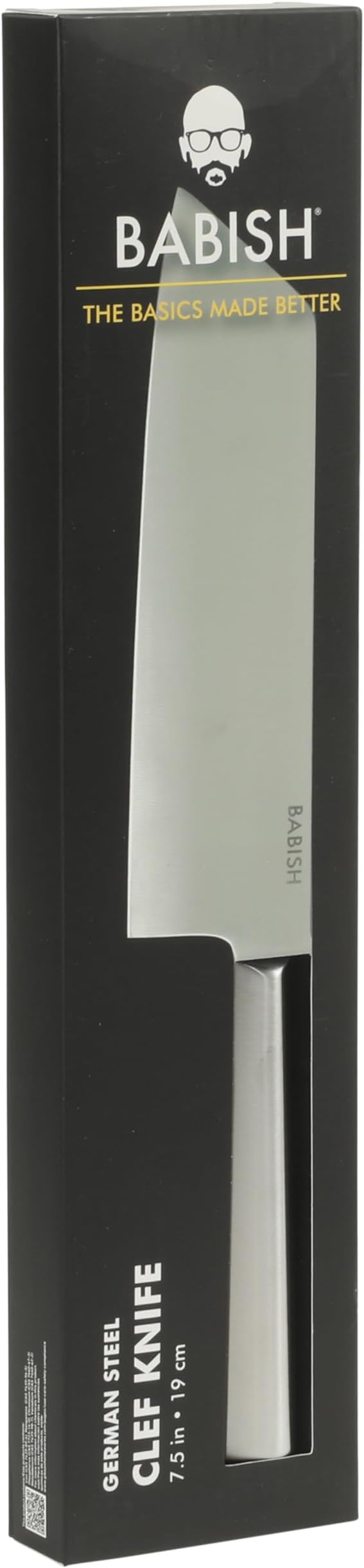 Babish 7.5-Inch Clef Knife ??High-Carbon 1.4116 German Steel Kitchen Knife, Chef & Cleaver Hybrid for Chopping, Slicing & Prep, Full-Tang, Razor Sharp, Ergonomic Design