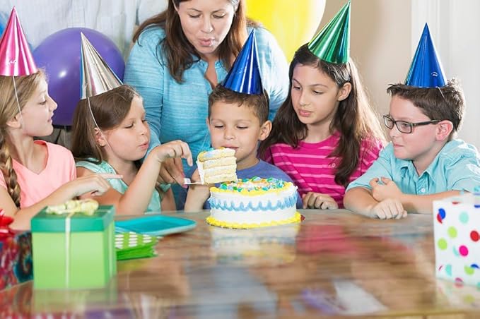 Party Solids 60 Inch X 300 Feet Clear Plastic Table Cover Roll in A Cut - to - Size Box with Convenient Slide Cutter. Cuts Up to 36 Rectangle 8 Feet Plastic Disposable Tablecloths