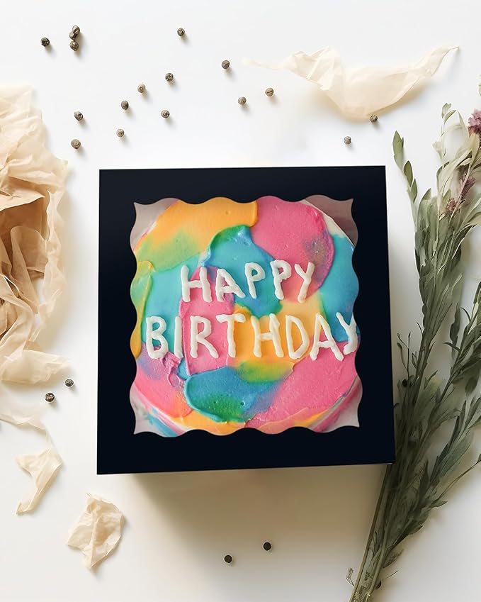 qiqee Black 10x10x8 Cake Box, 4 Sets Cake Box with Window 竊?4 Sets 10" Cake Round Boards, 10inch Cake Containers, 10 Meters Pink Silk Ribbon Includes