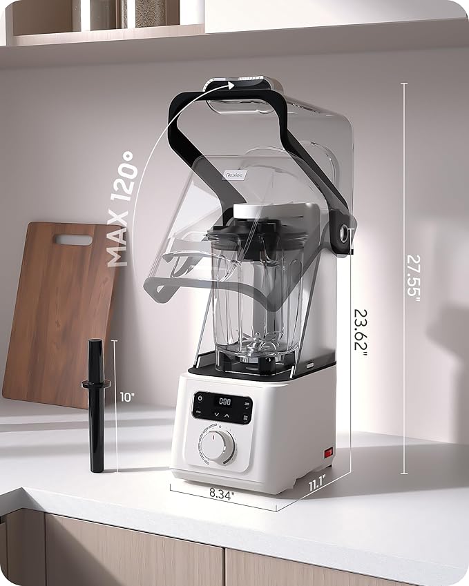 Vacuum Blender, 35000RPM Commercial & Household Professional Blender for Smoothies, 56oz Tritan Cup, Nut Milk, Fresh Juice, Baby Food, Protein Shakes, with Self Clean, Dishwasher Safe, Quiet Shield