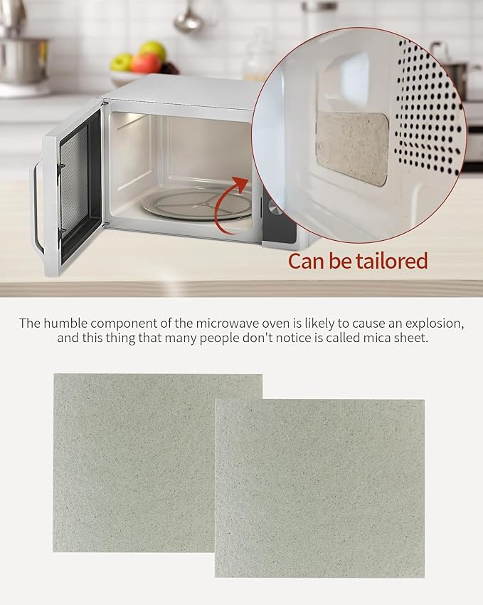 2 PCS Waveguide Cover, Universal Mica Sheet for Microwave Oven, Free Cutting According to The Required Size, 150X120mm
