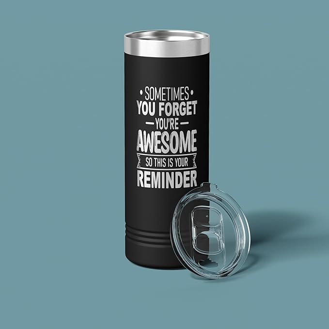 Spotted Dog Company Inspirational Tumbler, Inspirational Gifts for Men Dad Father Wife Sister Women, Birthday For Him Her, You?셱e Awesome Tumbler, Teacher Coworker Gifts 22oz Black