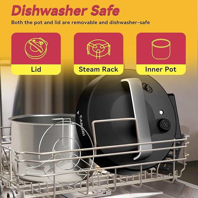 Electric Pressure Cooker 6 Qt, 9 Functions Programmable Instant Pot with IMD Touchscreen, Rice Cook, Slow Cook, Steam, Saut챕, Warm, 16+ Safety Features, 1000W Black