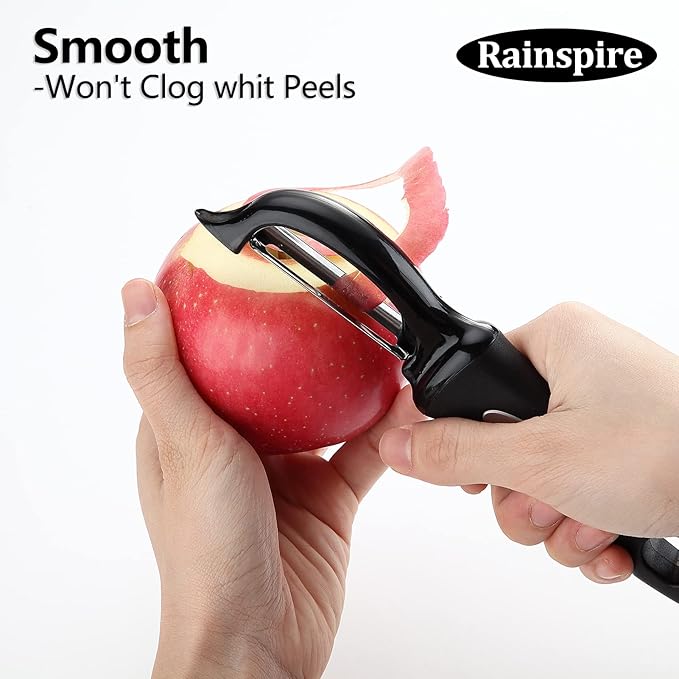 Rainspire Vegetable Peeler Potato Peelers for Kitchen, Sharp Stainless Steel Blades Veggie, Comfortable Handle Fruit Peeler, Carrot Peeler Apple Peeler Dishwasher Safe