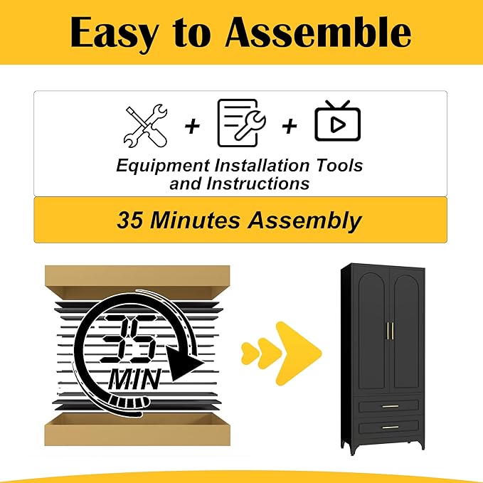 Metal Kitchen Pantry Storage Cabinet with 2 Drawers竊?5Inch Black Food Pantry Cabinets for Kitchen with 2 Adjustable Shelves竊똖all Storage Cupboard for Living Room, Dining Room Office