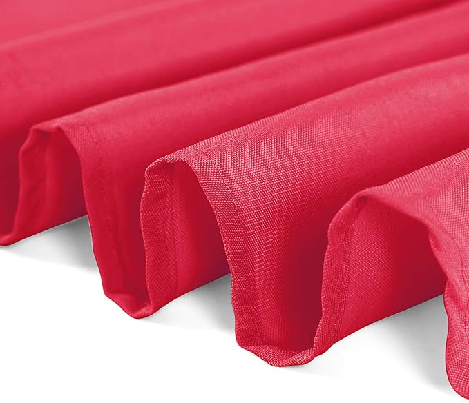 Cupuamon 70 inch Round Tablecloth Washable Polyester Table Cloth Decorative Table Cover for Wedding Party Dining Banquet(70 inch,Red)