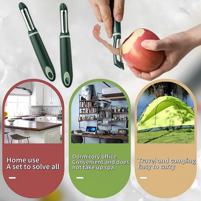 10 Pack Vegetable Potato Peeler for Kitchen,Ergonomic Soft-Touch Handle-Black (Aquamarine, 4 Pack)